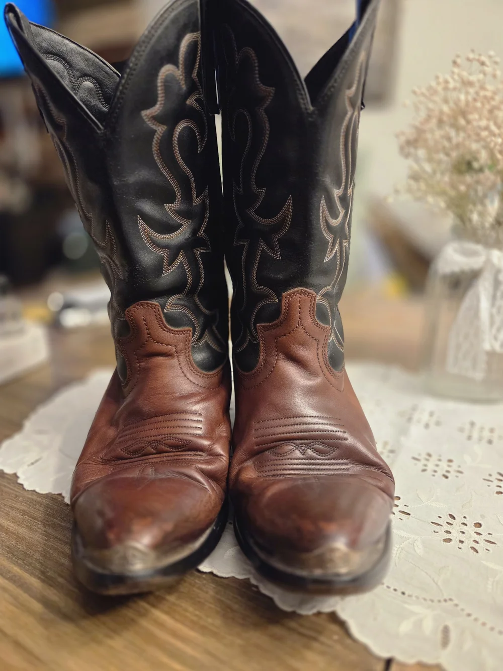 Laredo Mens Nashville Pointed Toe Cowboy Mid Calf Dress Boots Size 9.5 EW